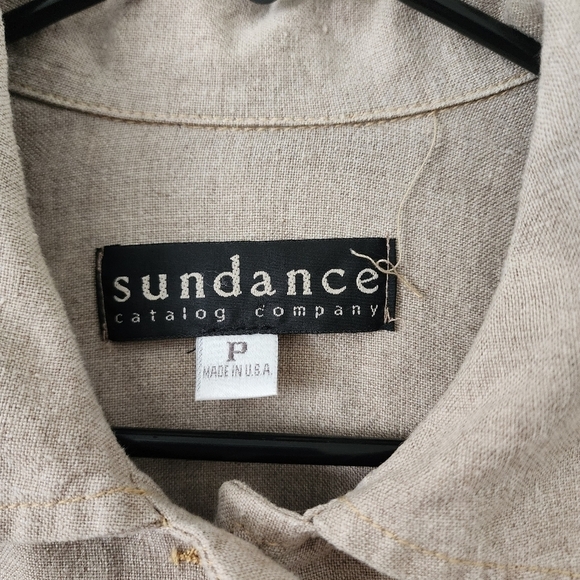 Sundance Button Front Linen Jacket Size P (Small) - Picture 10 of 10